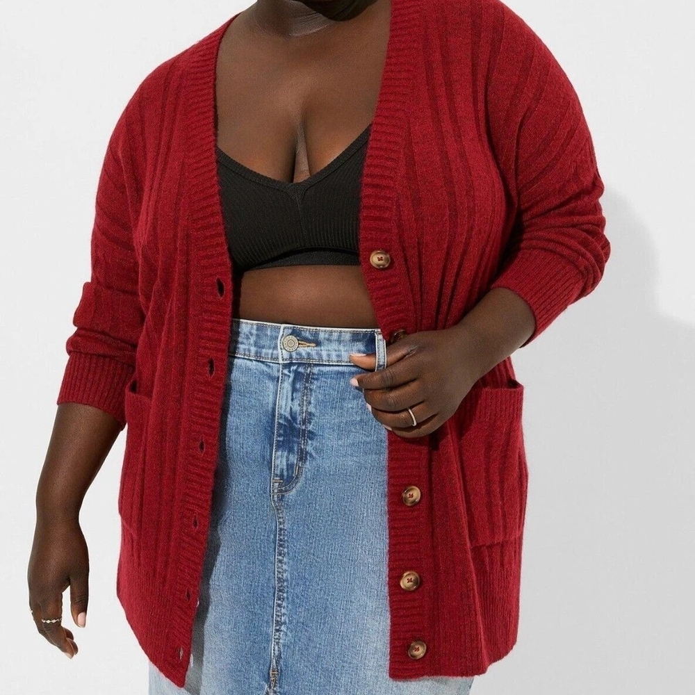 Torrid Vegan Cashmere Boyfriend Cardigan